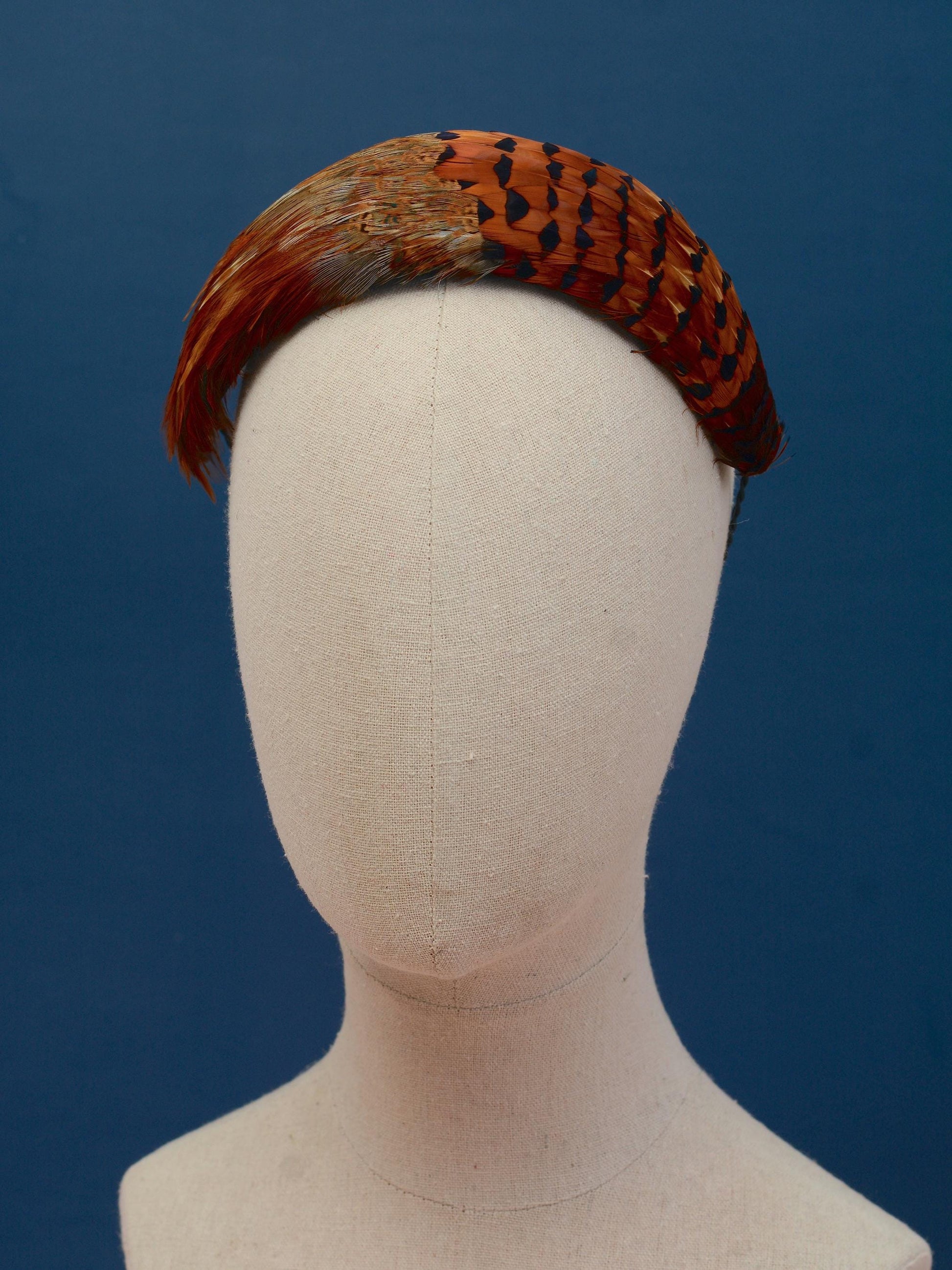 Copper Pheasant Feather Bandeau Headband Fascinator | Pheasant Feather Hat | Wedding Fascinator