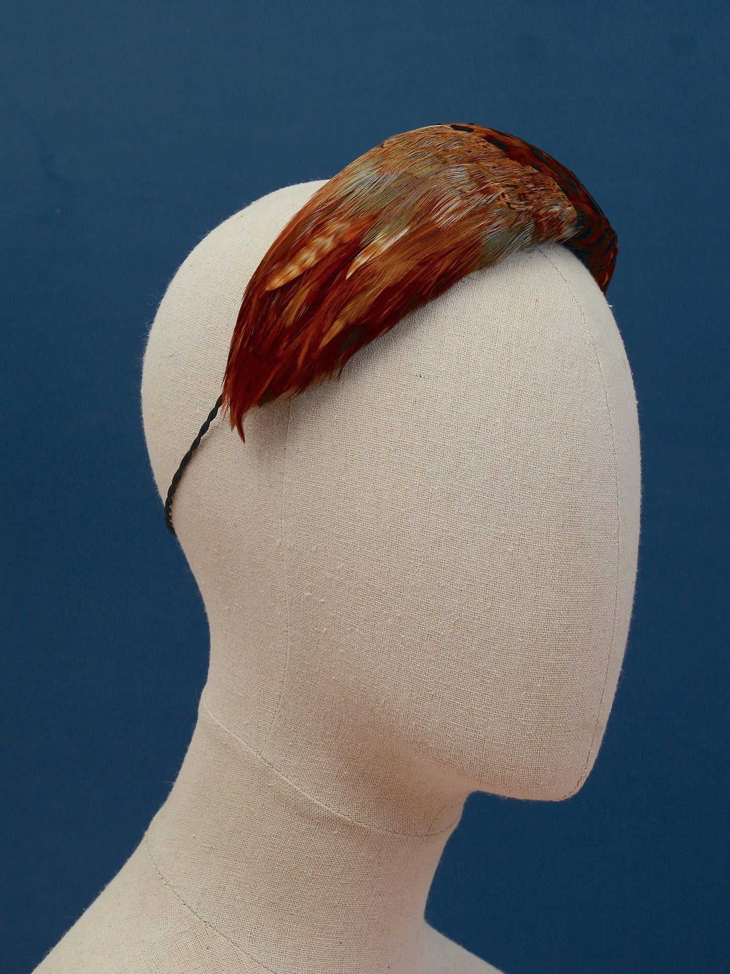 Copper Pheasant Feather Bandeau Headband Fascinator | Pheasant Feather Hat | Wedding Fascinator