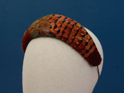 Copper Pheasant Feather Bandeau Headband Fascinator | Pheasant Feather Hat | Wedding Fascinator