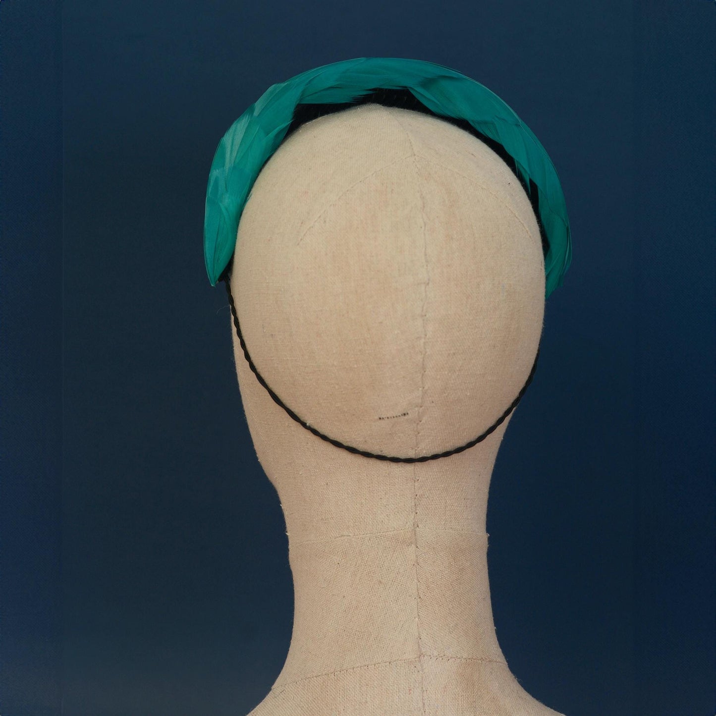 Luxury Teal Goose Feather Bandeau Headband Fascinator | Feather Hat | Wedding Fascinator