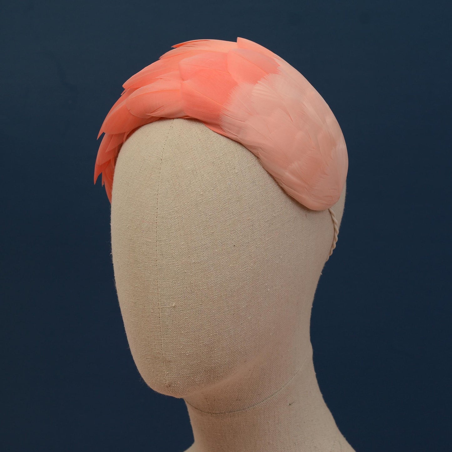 Luxury Flamingo Pink Goose Feather Bandeau Headband Fascinator | Feather Hat | Wedding Fascinator