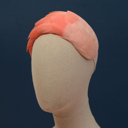 Luxury Flamingo Pink Goose Feather Bandeau Headband Fascinator | Feather Hat | Wedding Fascinator