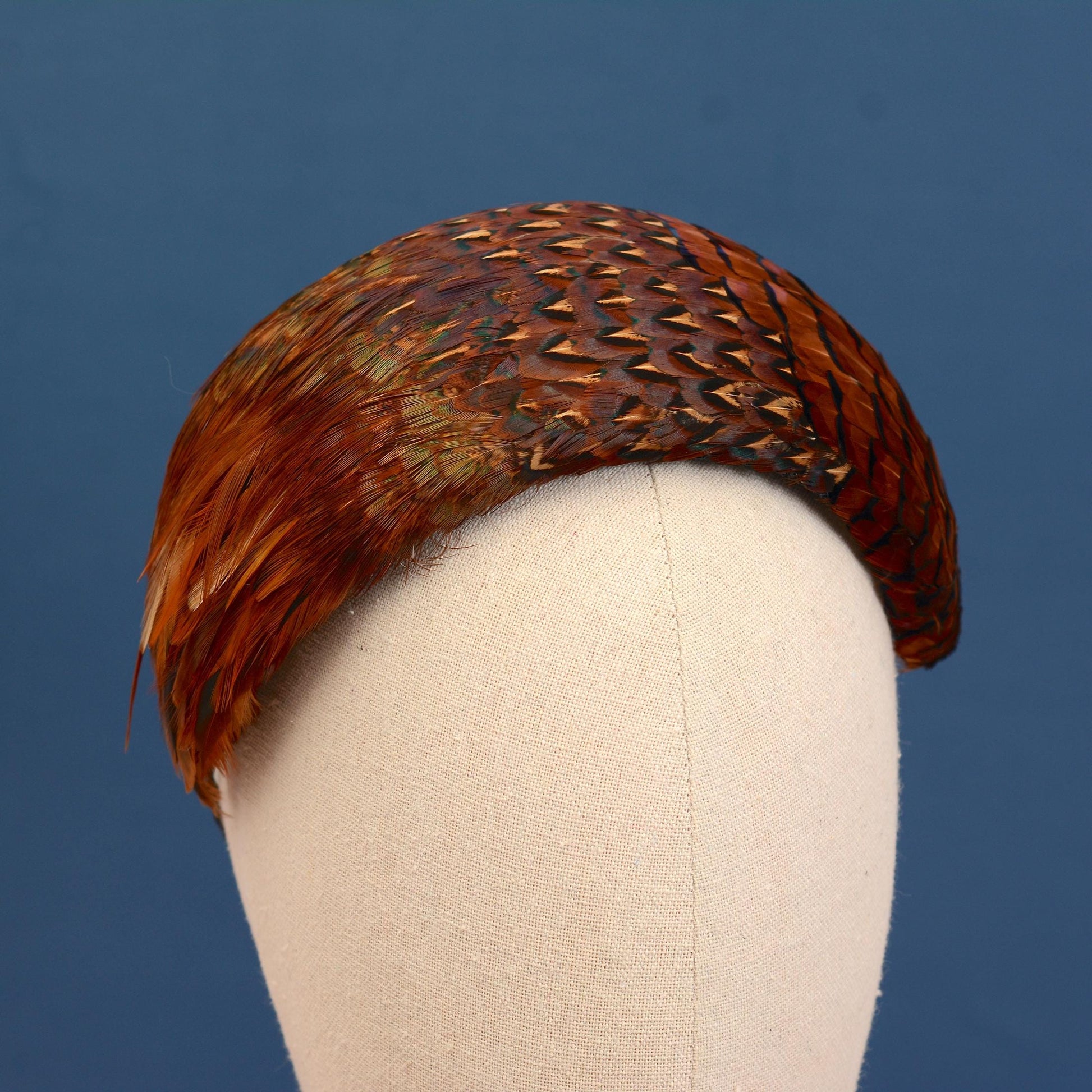 Copper Pheasant Feather Bandeau Headband Fascinator | Pheasant Feather Hat | Wedding Fascinator