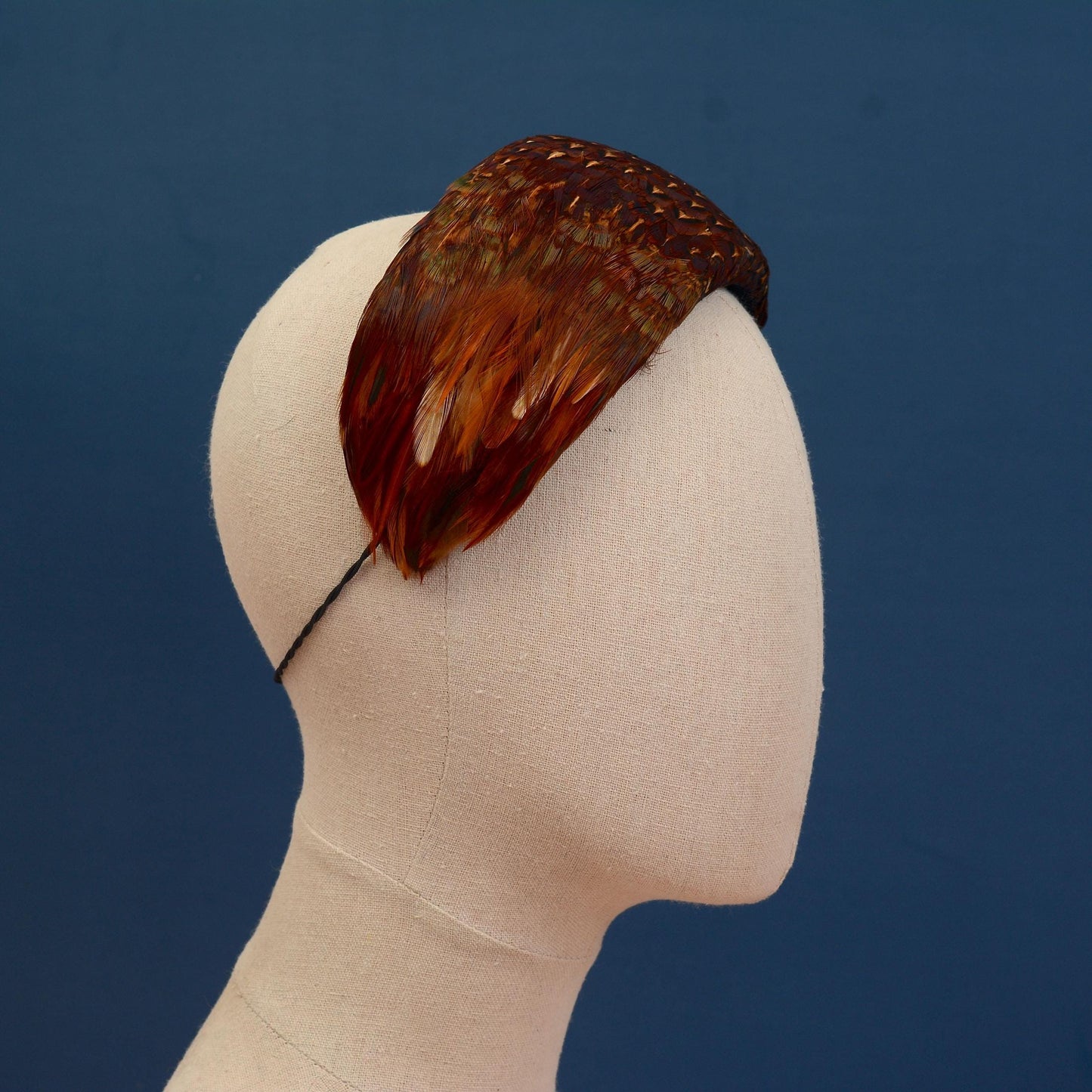 Copper Pheasant Feather Bandeau Headband Fascinator | Pheasant Feather Hat | Wedding Fascinator