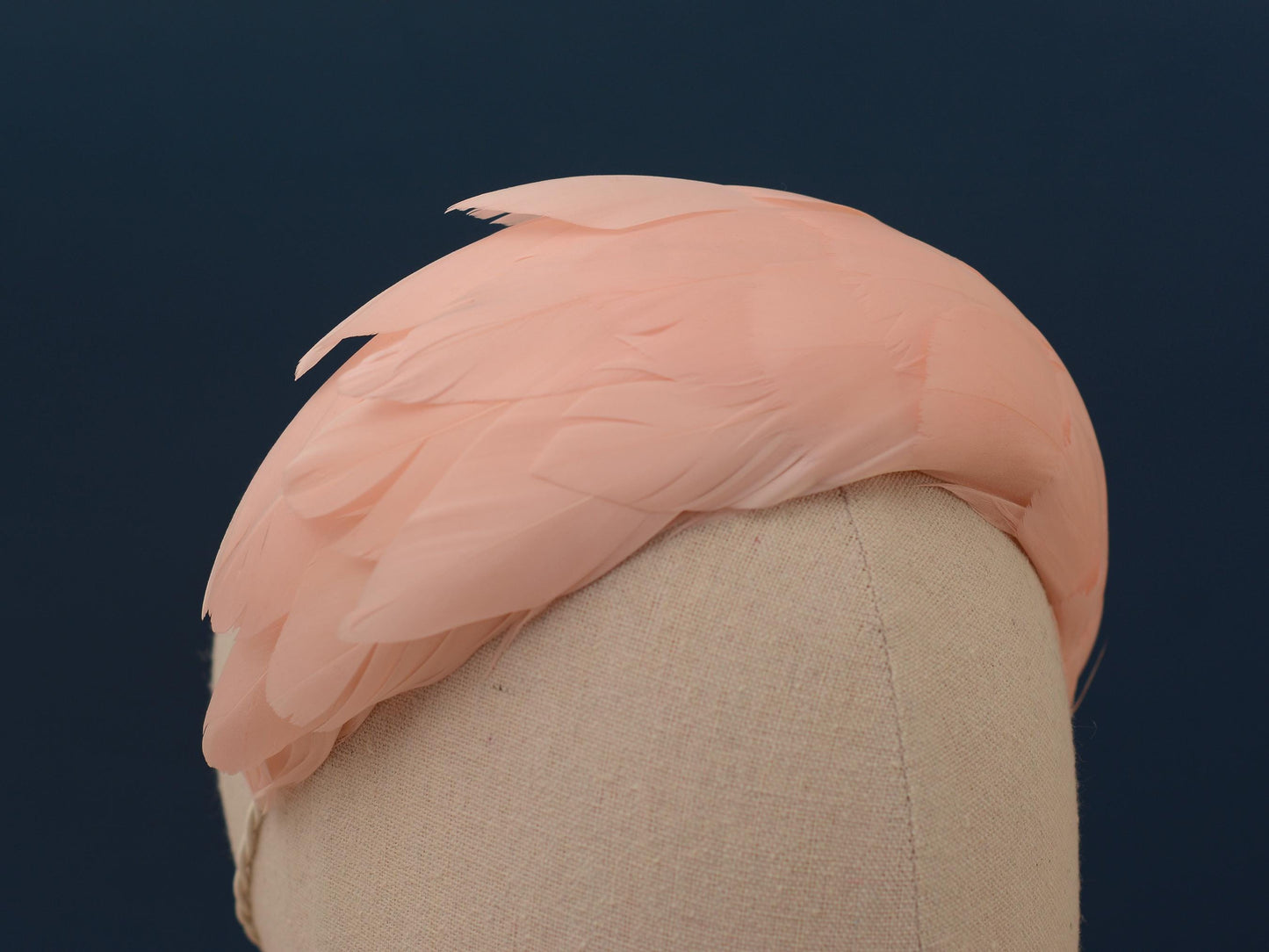 Luxury Blush Pink Goose Feather Bandeau Headband Fascinator | Feather Hat | Wedding Fascinator