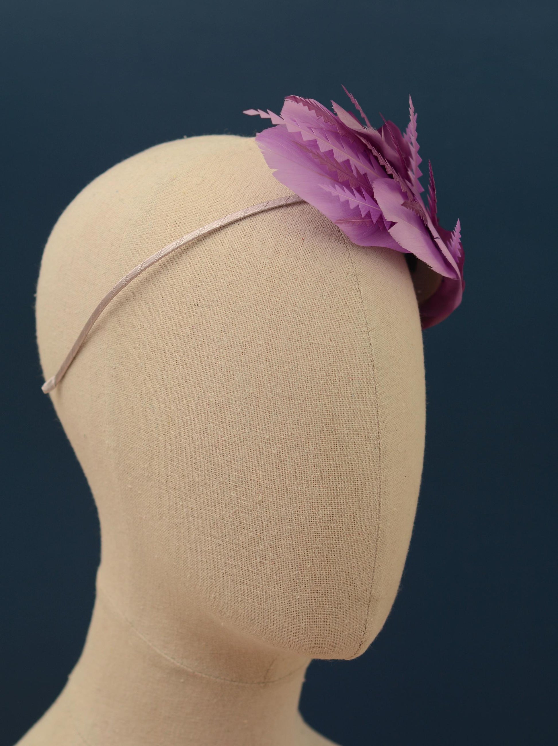Ombre Lavender and Mauve Purple Feather Fascinator Headband No.016 | Purple Feather Headband | Purple Feather Headpiece