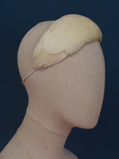 Luxury Ivory Goose Feather Bandeau Headband Fascinator | Feather Hat | Wedding Fascinator