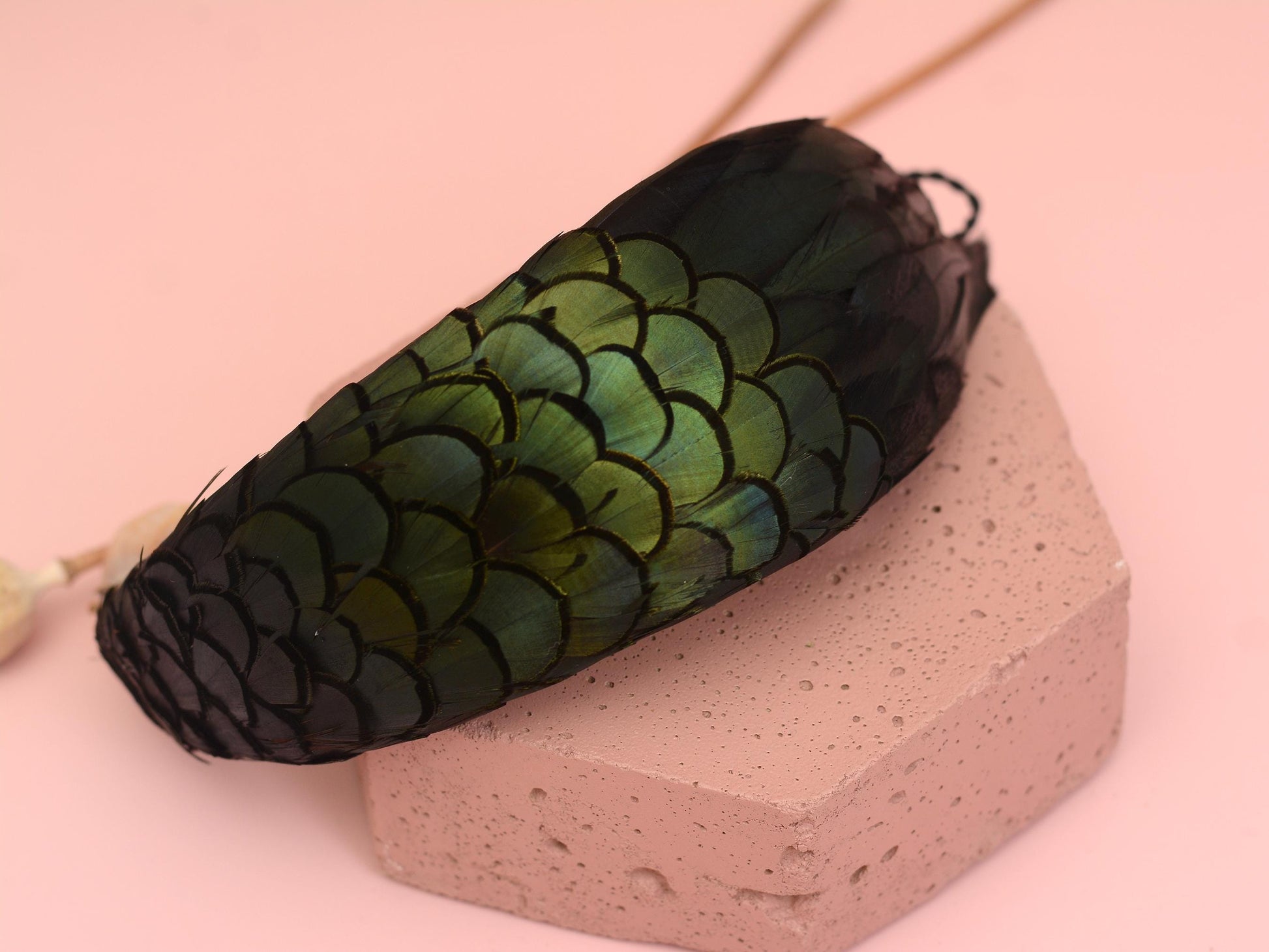 Black / Green Pheasant Feather Bandeau Headband Fascinator | Pheasant Feather Hat | Wedding Fascinator