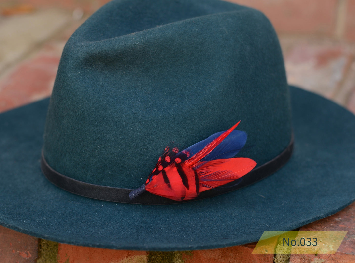 Red Feather Boutonniere / Hat Pin No.033, No.043, No.44 & No.052
