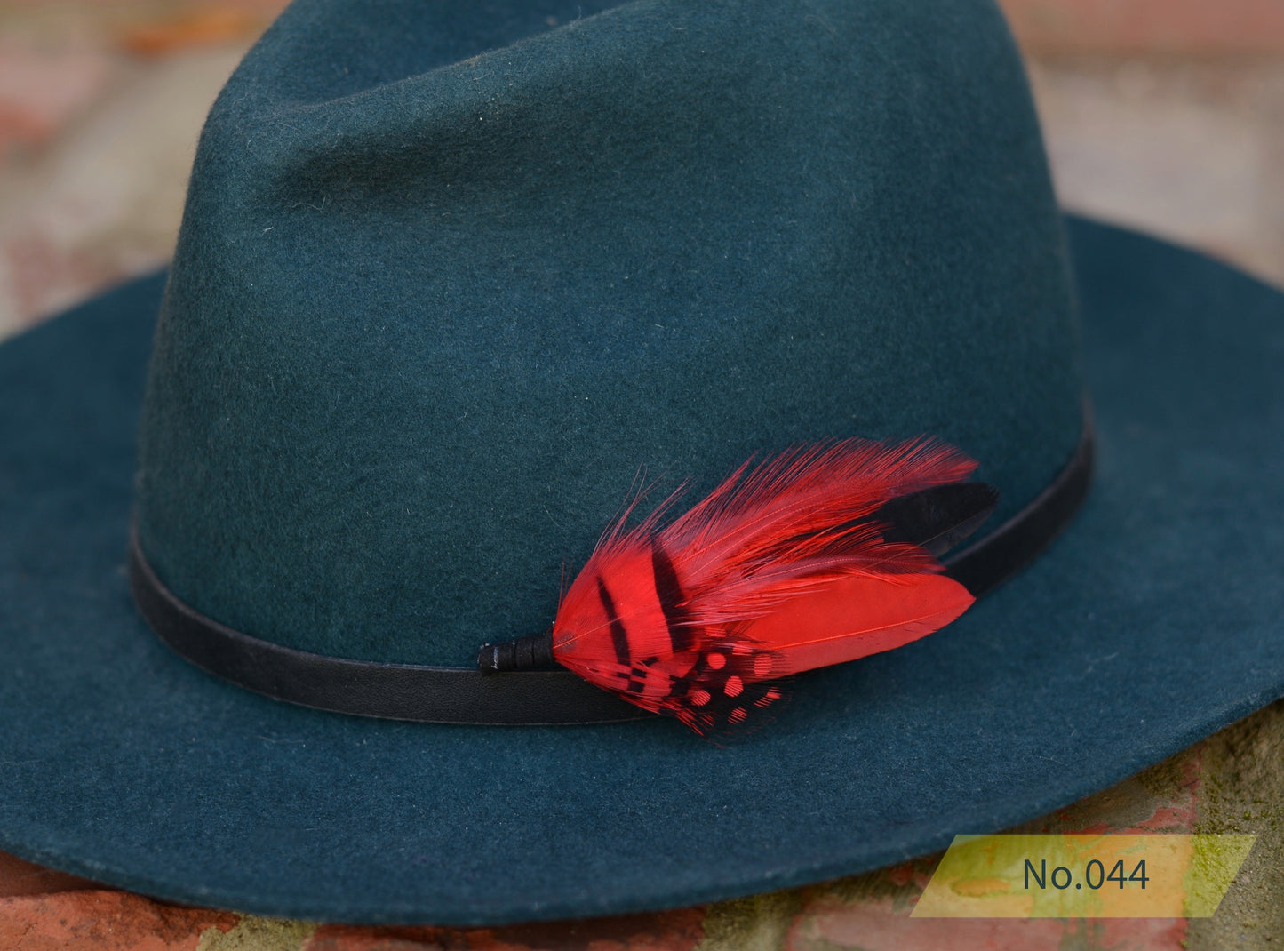 Red Feather Boutonniere / Hat Pin No.033, No.043, No.44 & No.052