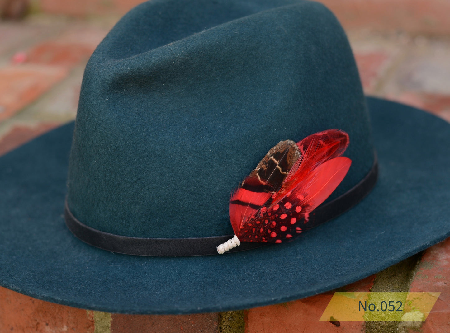 Red Feather Boutonniere / Hat Pin No.033, No.043, No.44 & No.052