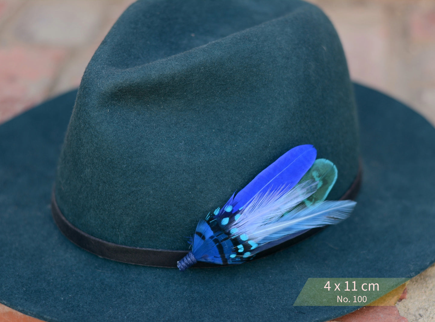 Shades of Blue Feather Boutonnieres / Hat Pins