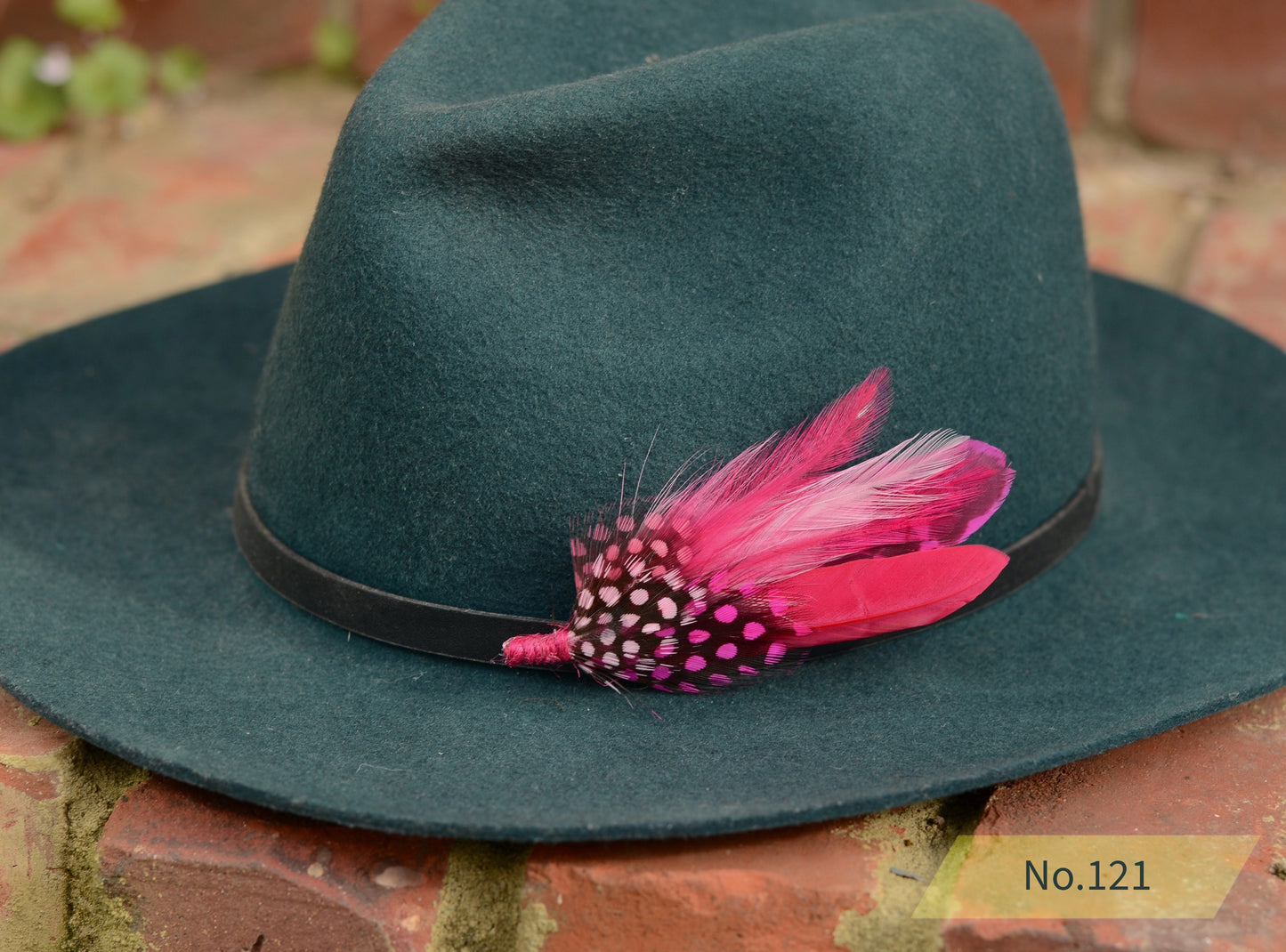 Bright Pink Feather Brooch Hat Pin No.121