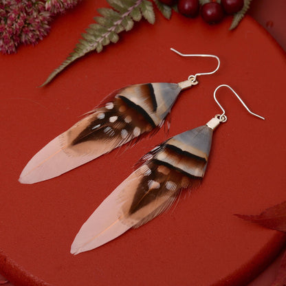 Blush Pink Feather Earrings | Pink Earrings | Festival Earrings | Feather Jewellery | Festival Jewellery | Bohemian | Drop Earrings