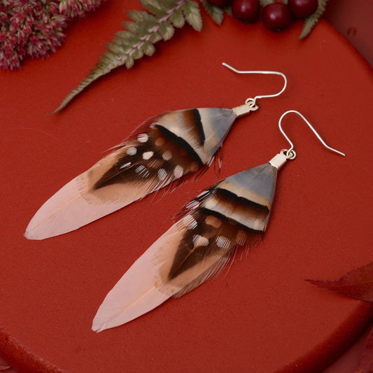 Blush Pink Feather Earrings | Pink Earrings | Festival Earrings | Feather Jewellery | Festival Jewellery | Bohemian | Drop Earrings