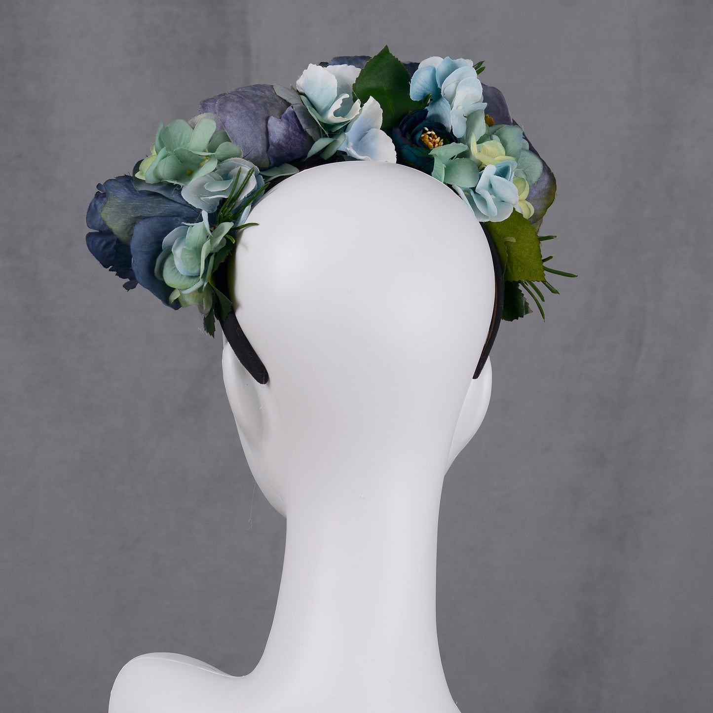 Oceana -  Flower Crown Headpiece in Blue
