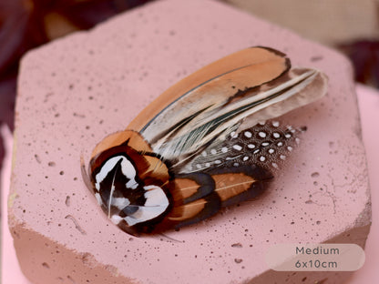 Natural Pheasant Feather Hair Clips / Fascinator