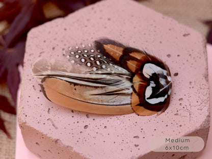 Natural Pheasant Feather Hair Clips / Fascinator