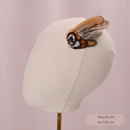 Natural Pheasant Feather Hair Clips / Fascinator