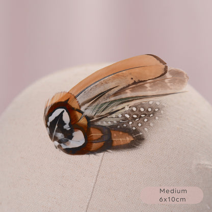 Natural Pheasant Feather Hair Clips / Fascinator