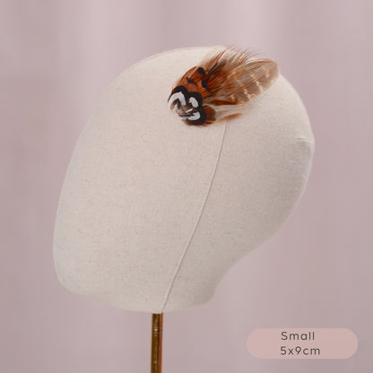 Natural Pheasant Feather Hair Clips / Fascinator