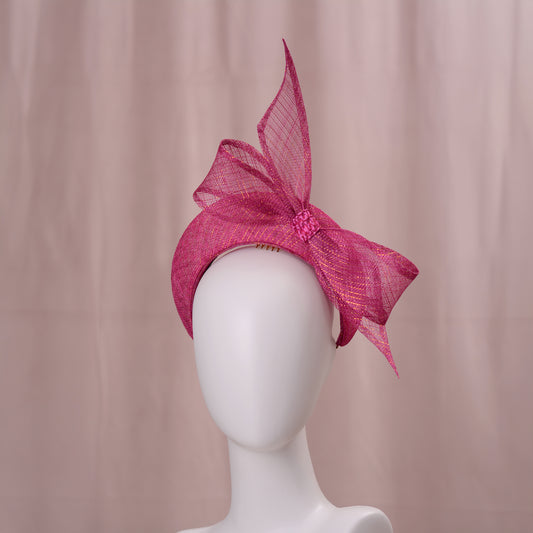 Pink and Gold Bow Headband Fascinator