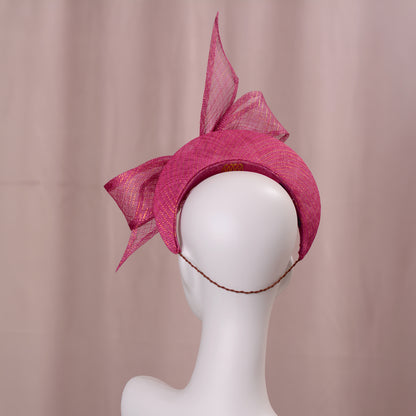Pink and Gold Bow Headband Fascinator