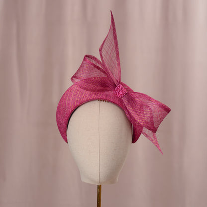 Pink and Gold Bow Headband Fascinator