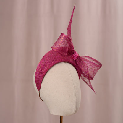 Pink and Gold Bow Headband Fascinator
