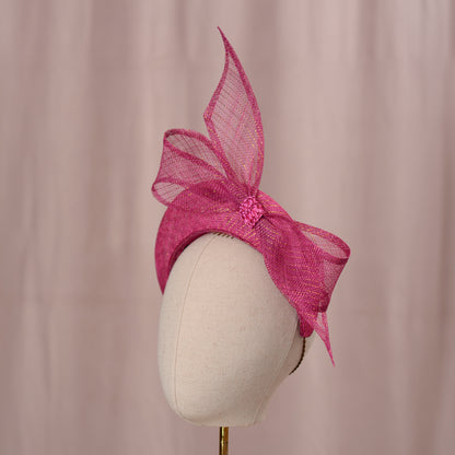 Pink and Gold Bow Headband Fascinator