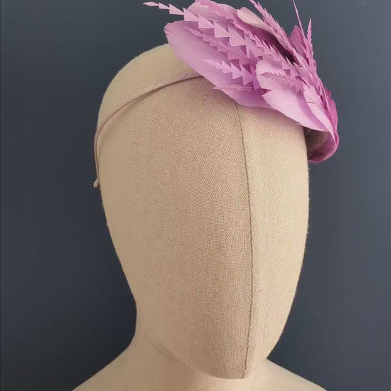 Ombre Lavender and Mauve Purple Feather Fascinator Headband No.016 | Purple Feather Headband | Purple Feather Headpiece
