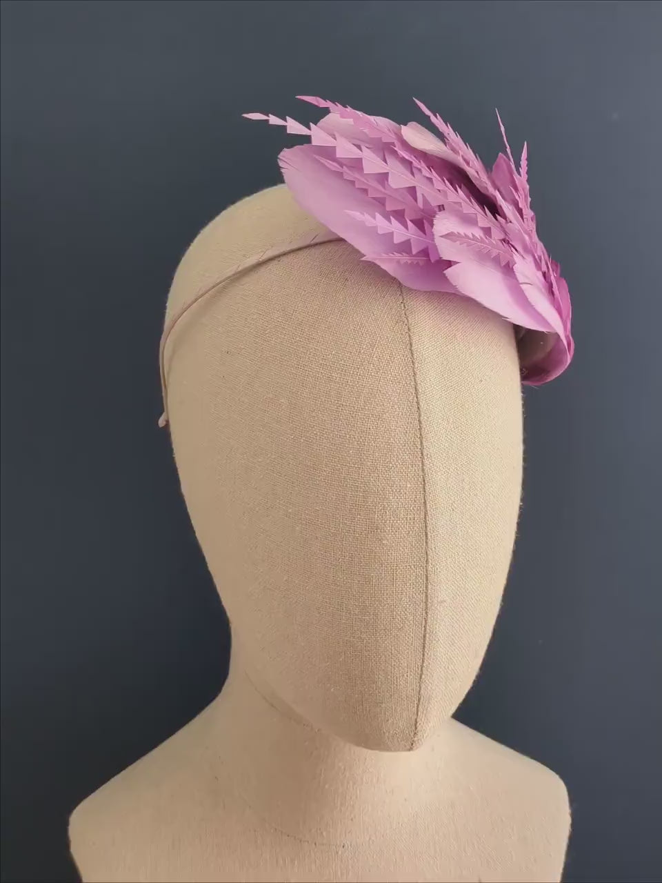 Ombre Lavender and Mauve Purple Feather Fascinator Headband No.016 | Purple Feather Headband | Purple Feather Headpiece