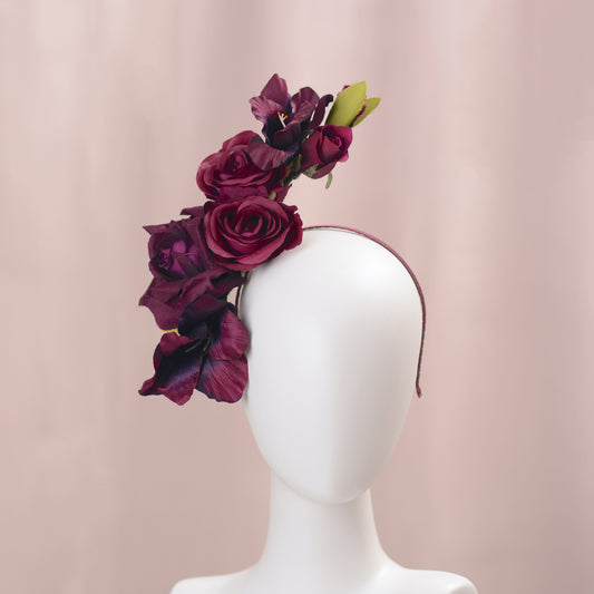 Sculptural Floating Plum Flower Headpiece