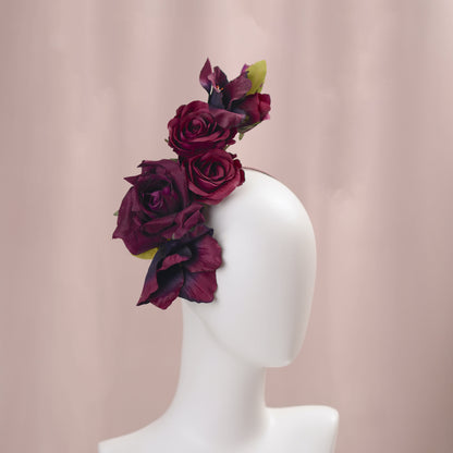 Sculptural Floating Plum Flower Headpiece