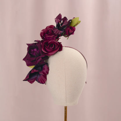 Sculptural Floating Plum Flower Headpiece