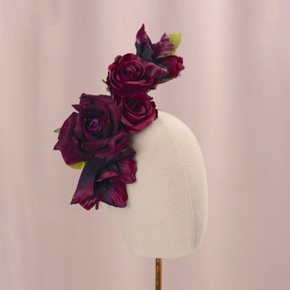 Sculptural Floating Plum Flower Headpiece