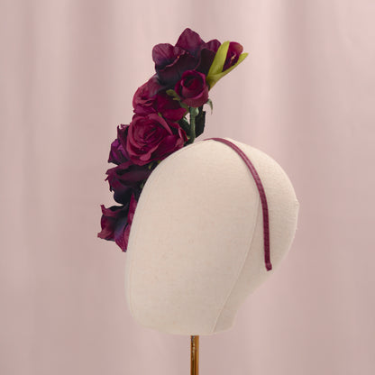Sculptural Floating Plum Flower Headpiece