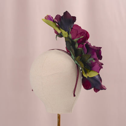 Sculptural Floating Plum Flower Headpiece