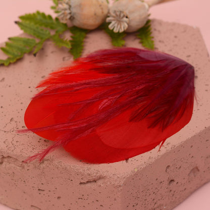 Red and Crimson Feather Hair Clip | Red Feather Fascinator | Red Feather Headpiece | Red Fascinator | Wedding Fascinator | Bridal Headpiece
