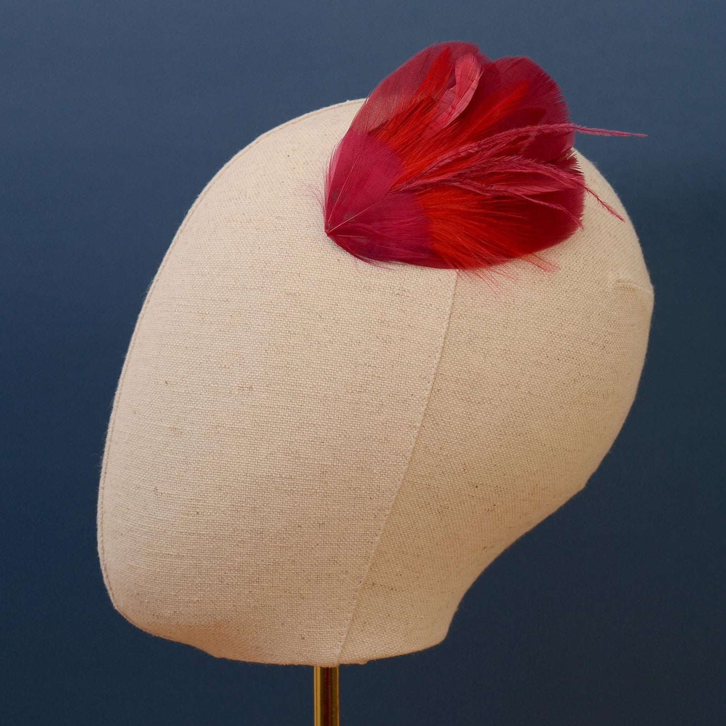 Ruby Red Feather Hair Clip Fascinator | Feather Headpiece | Bridesmaid Hair Clip | Wedding Fascinator
