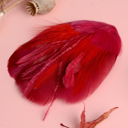 Ruby Red Feather Hair Clip Fascinator | Feather Headpiece | Bridesmaid Hair Clip | Wedding Fascinator