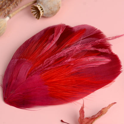 Ruby Red Feather Hair Clip Fascinator | Feather Headpiece | Bridesmaid Hair Clip | Wedding Fascinator