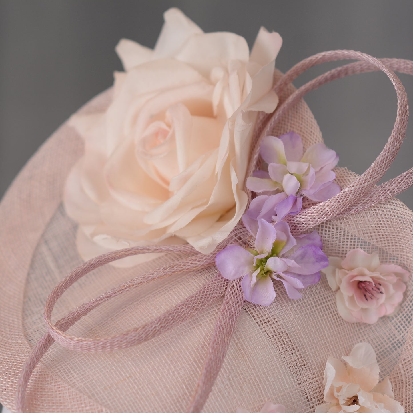 Floral Saucer Hatinator Pastel Blush Pink and Lilac