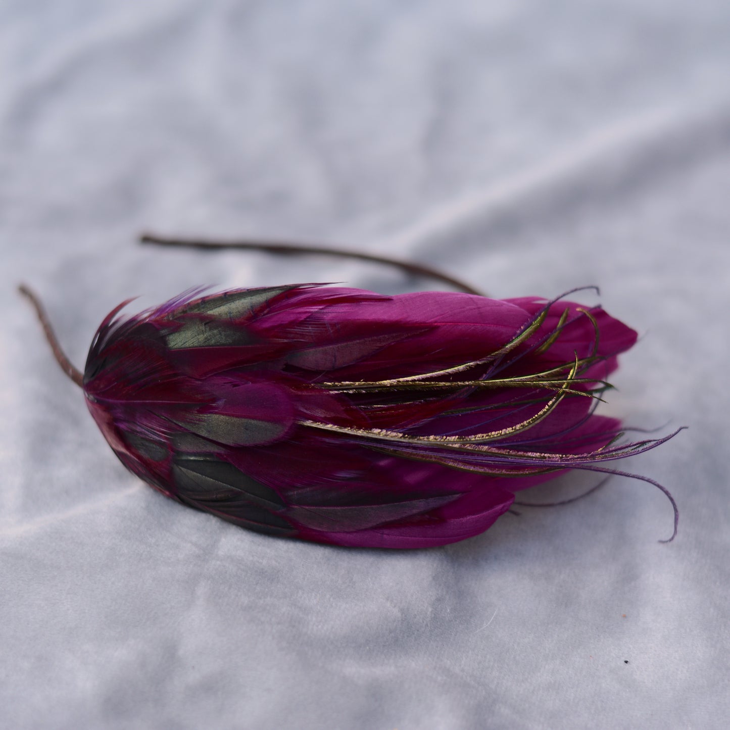 Ombre Purple Feather Headband No.001