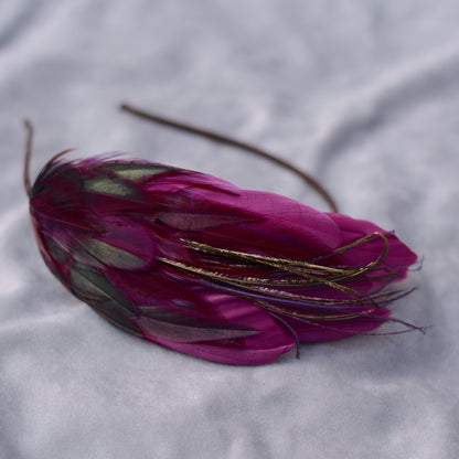Ombre Purple Feather Headband No.001
