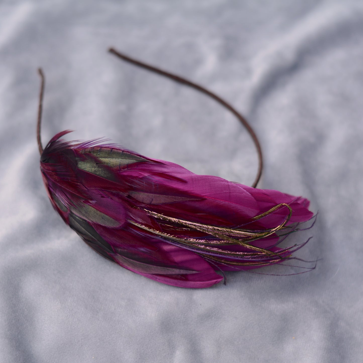 Ombre Purple Feather Headband No.001