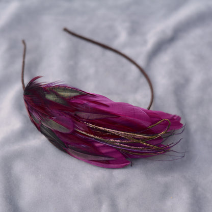 Ombre Purple Feather Headband No.001