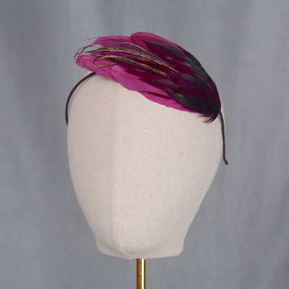 Ombre Purple Feather Headband No.001