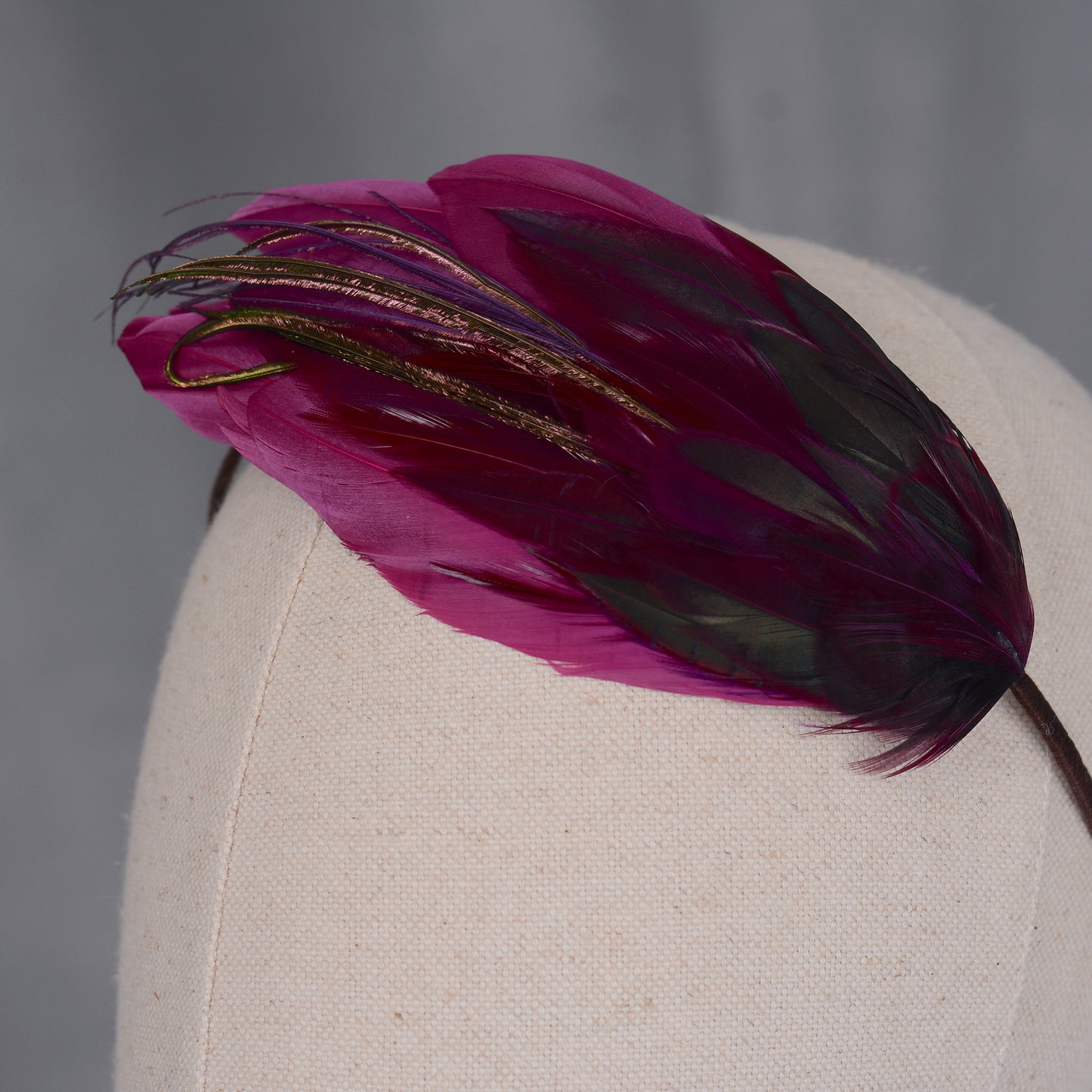 Ombre Purple Feather Headband No.001