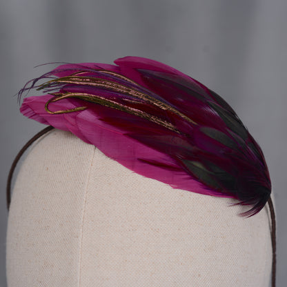 Ombre Purple Feather Headband No.001